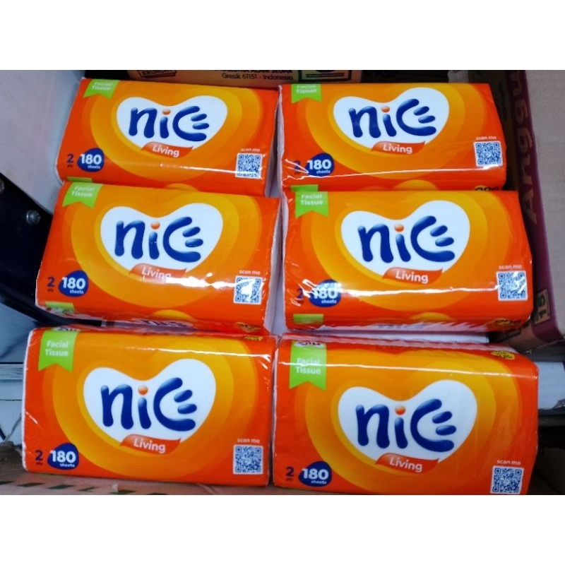 Nice 180 saset tisue wajah kemasan baru