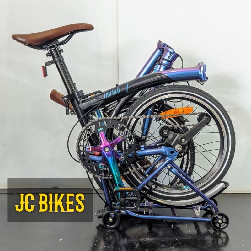 Sepeda Lipat Tiga United Trifold 7S 16 Inch Alloy, RAINBOW