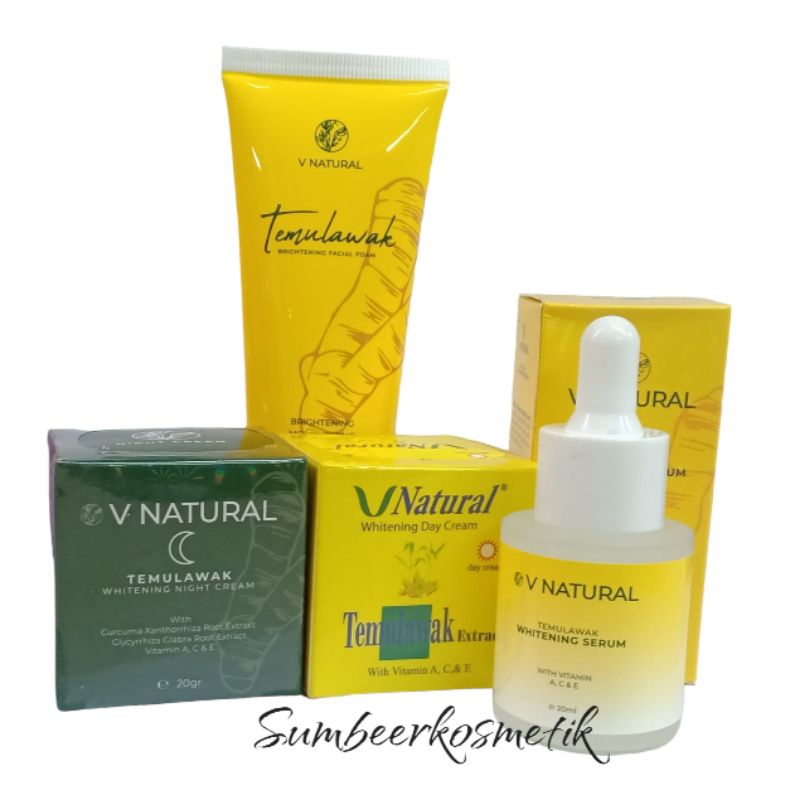 Paket Cream V Natural Temulawak - Series 4in1 Original