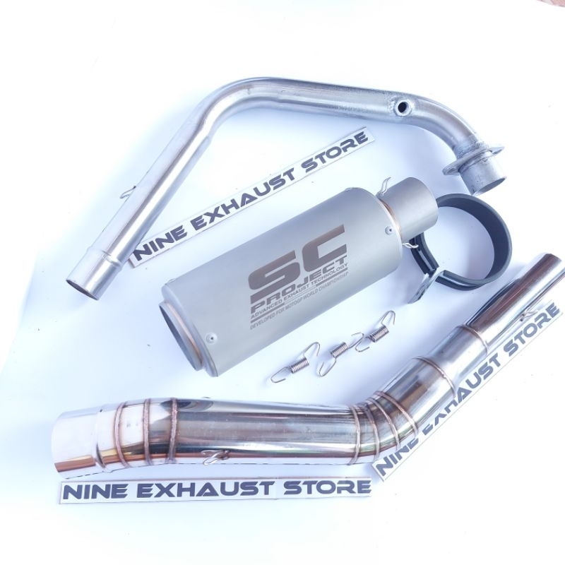 knalpot racing cb 150r facelift sc project sandblas