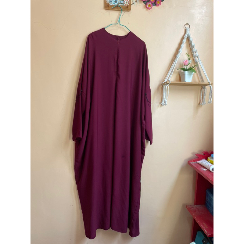 Bechara abaya by all busyra maroon