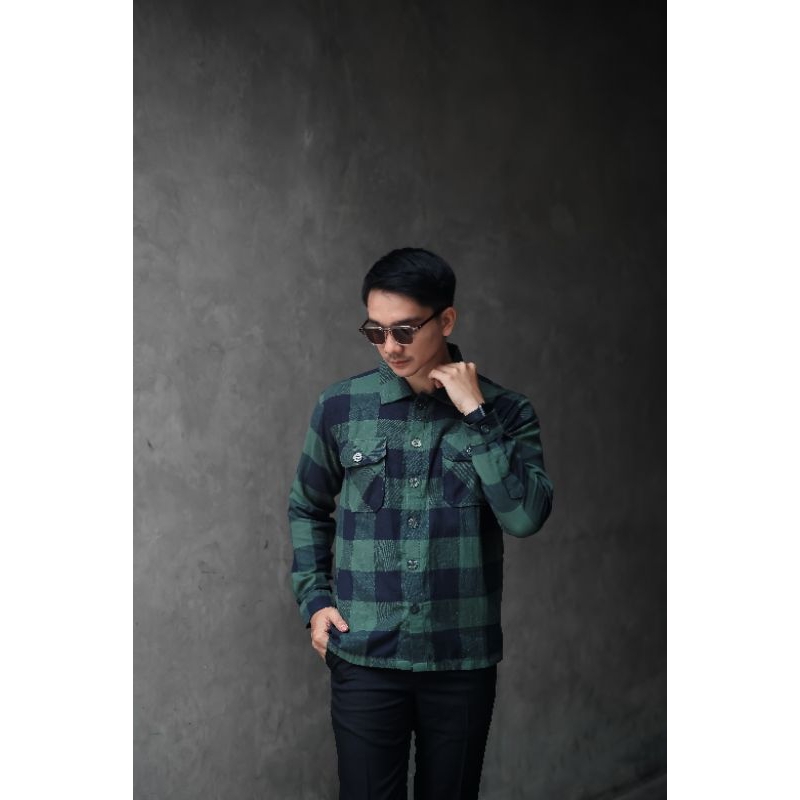 Mubeng Jacket Shelby Hijau Plaid