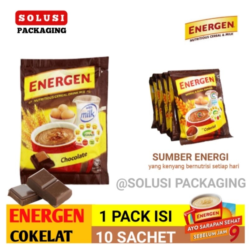 

Energen COKLAT 34gram (10 sachet) sereal susu sarapan 1 Renceng isi 10