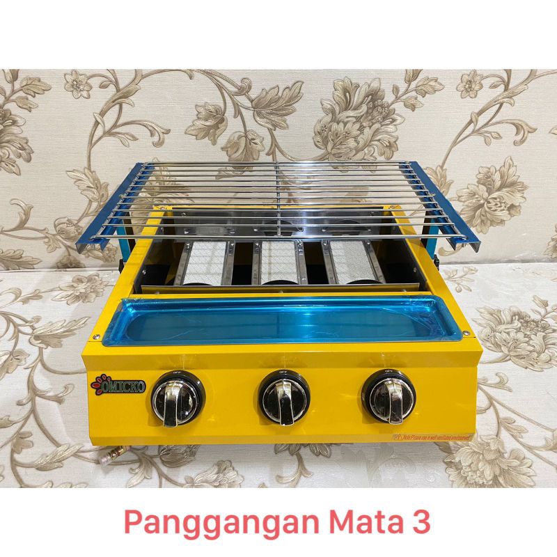 kompor panggangan sosis 3 tungku omicko
