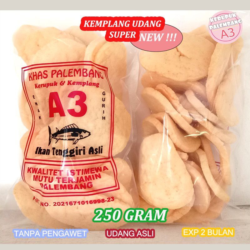 

kemplang udang super kerupuk krupuk asli Palembang 250 gram