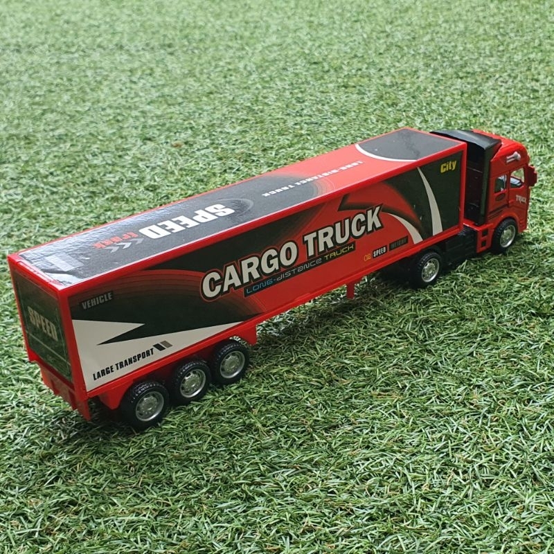 Diecast Truck box Kontainer Cargo Truck Miniatur Die-cast Trucks Box Trailer