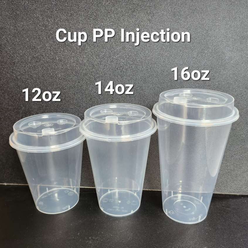 

2Xbtygneal Sakha Snack ) Cup Pp Injection 360Ml 12Oz L Gelas Plastik Boba Cheese Tea 360 Ml 12 Oz (
