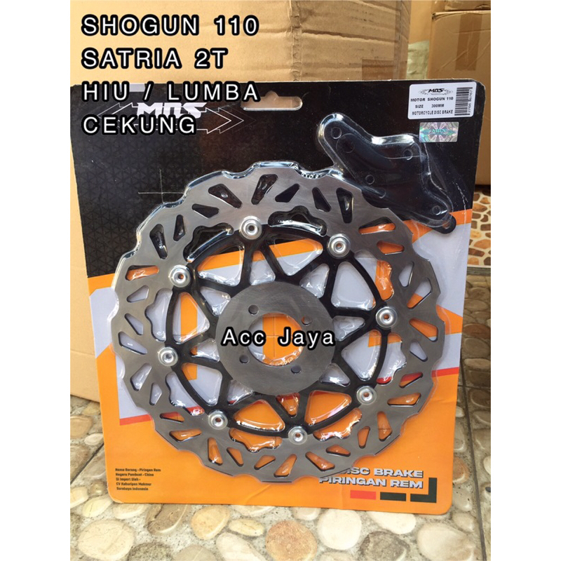 Piringan Cakram MOS PSM Hitam Variasi 300MM Shogun 110 / Shogun New / Satria 2Tak Hiu / Lumba