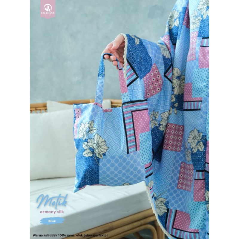 MUKENA TRAVEL MOTIF/MUKENA 2 IN 1/MUKENA DEWASA/MUKENA MOTIK BY UKHIJAB