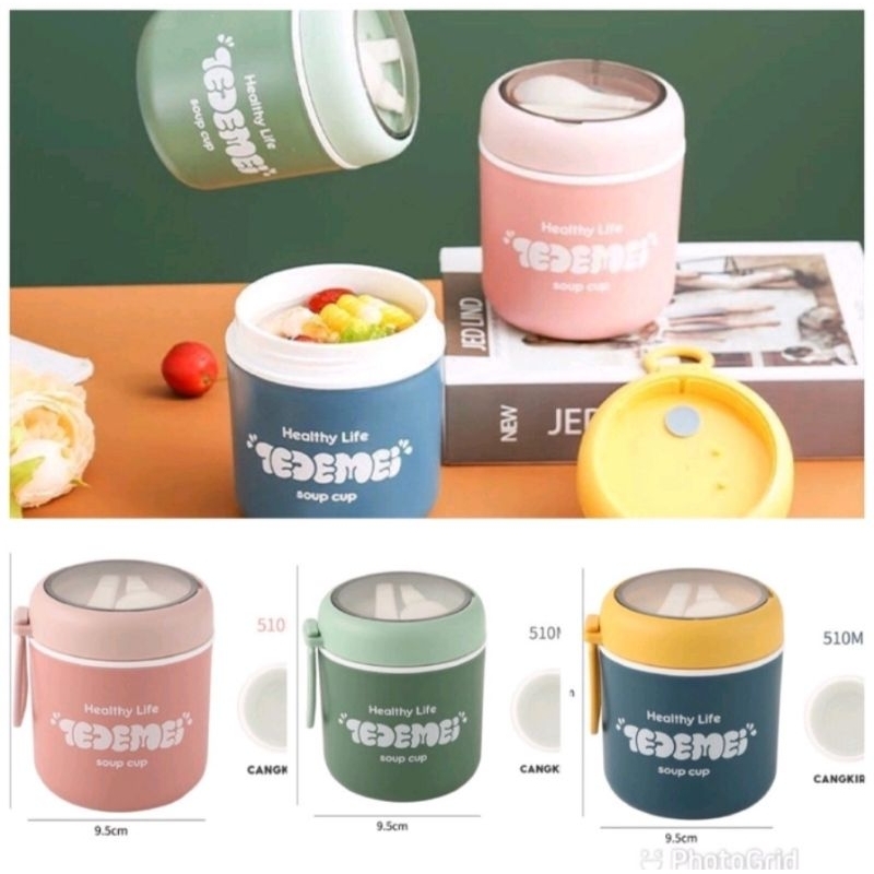 SOUP CUP BOTOL LUNCH BOX TEMPAT MAKAN SIANG BEKAL TRAVEL CANGKIR