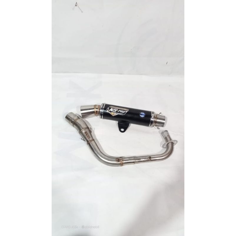 Knalpot racing NS-PRO exhaust type drag black PNP Vario150. vario125. beat fi. beat karbu. Mio sport