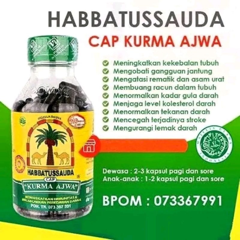 habatusauda cap korma ajwa isi 210 kapsul