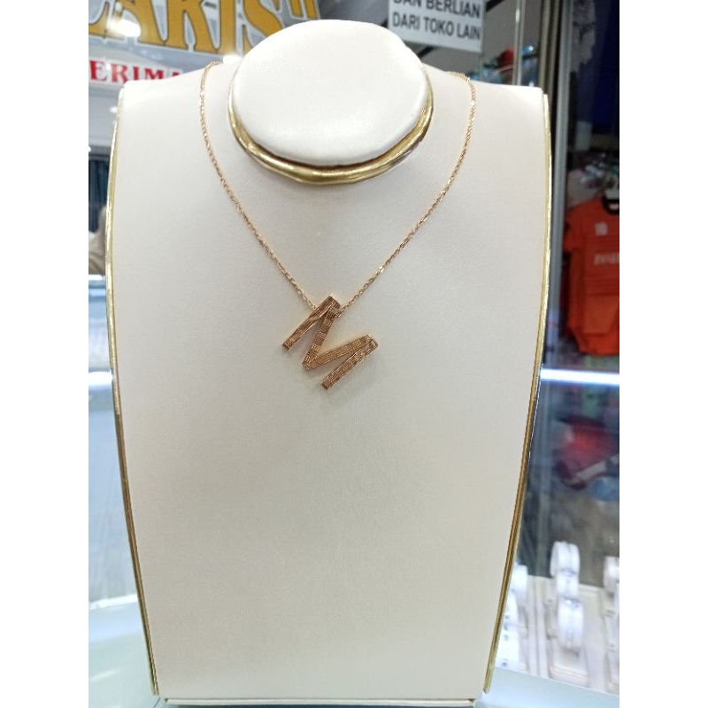kalung alfabet bold huruf mas 8k terbaru