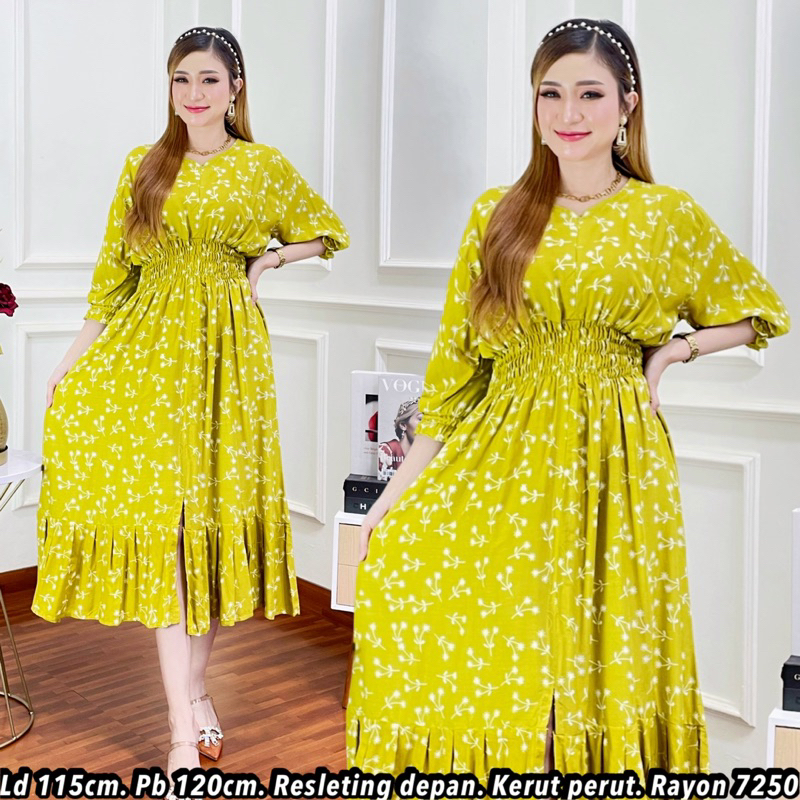 Fulaizah Assanty Dress Lengan 3/4 Daster Nyaman Bumil Busui Friendly