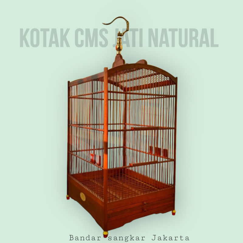 SANGKAR KANDANG KOTAK CMS JATI NATURAL JEPARA NO 2