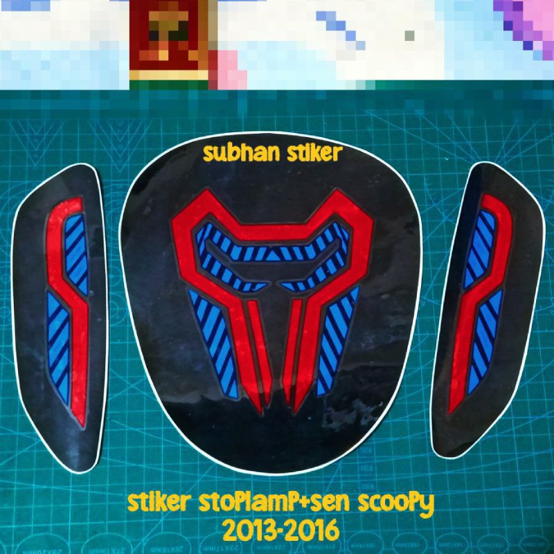 stiker stoplamp + sen scoopy 2013-2016