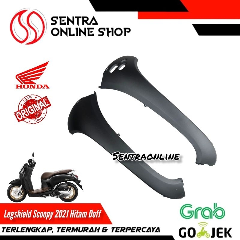 Sayap legsil legshield luar kanan kiri scoopy all new 2021 hitam doff dop original