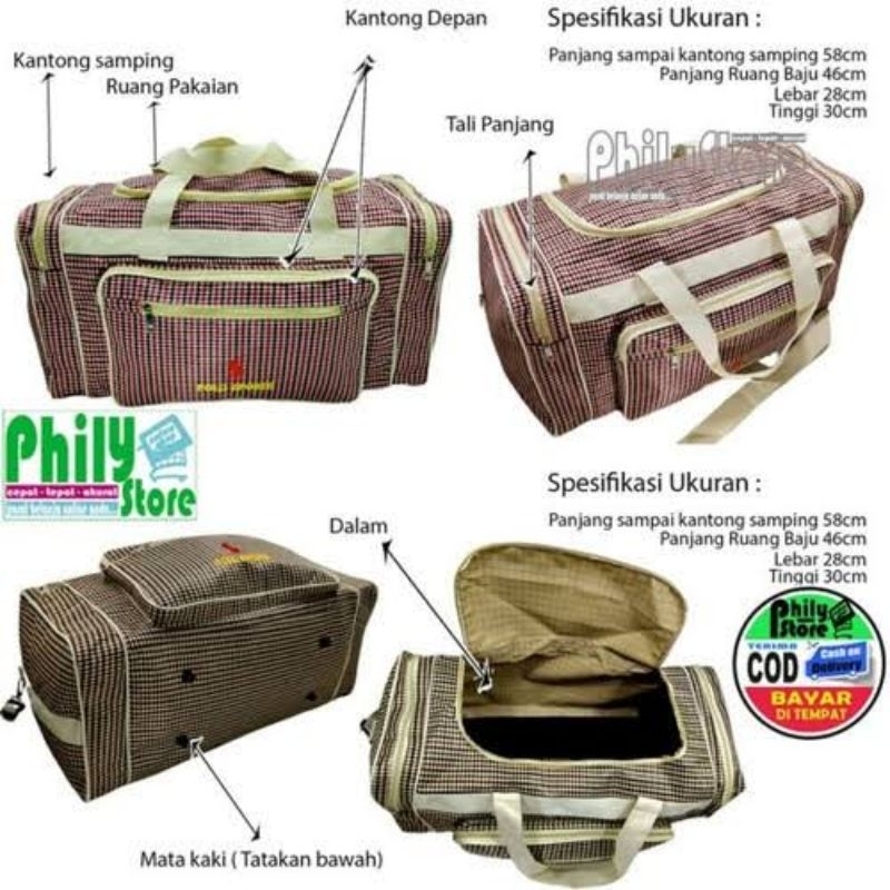 Tas Pakaian Travel Bag Polo Sport Jinjing Besar