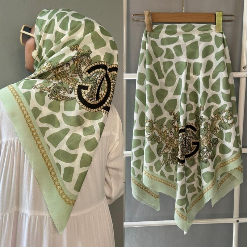 HIJAB VOAL SEGI EMPAT MOTIF CHANEL DENAY KW
