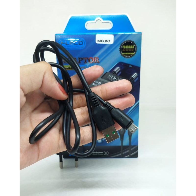 Travel Charger Fleco Original TA600 Micro Dan Type C Small And Simple Promo Sen