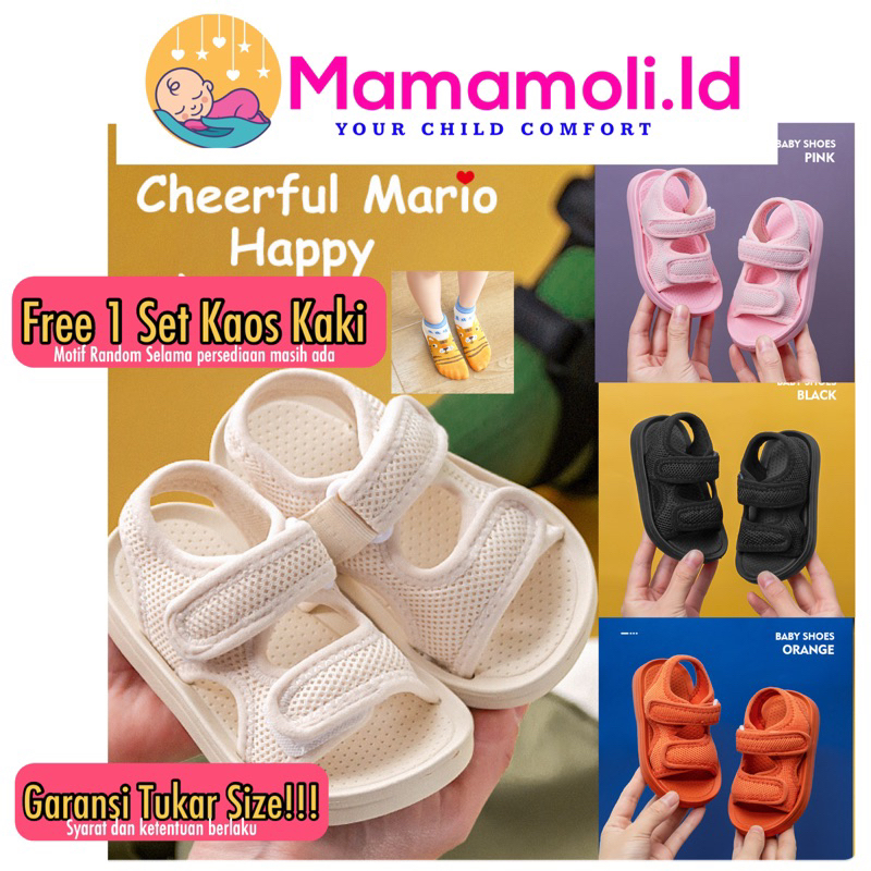 Sandal Anak Laki Laki / Sandal Anak Perempuan /Sendal Anak Laki Laki/ Sendal Anak Perempuan/ Sepatu Sandal Anak / Sandal Gunung Anak EVA Original/ Sandal Sepatu Anak Import / Selop Anak/ Sendal Gunung Anak Cheerfull Mario/anti slip Ringan / Kaos Kaki Anak