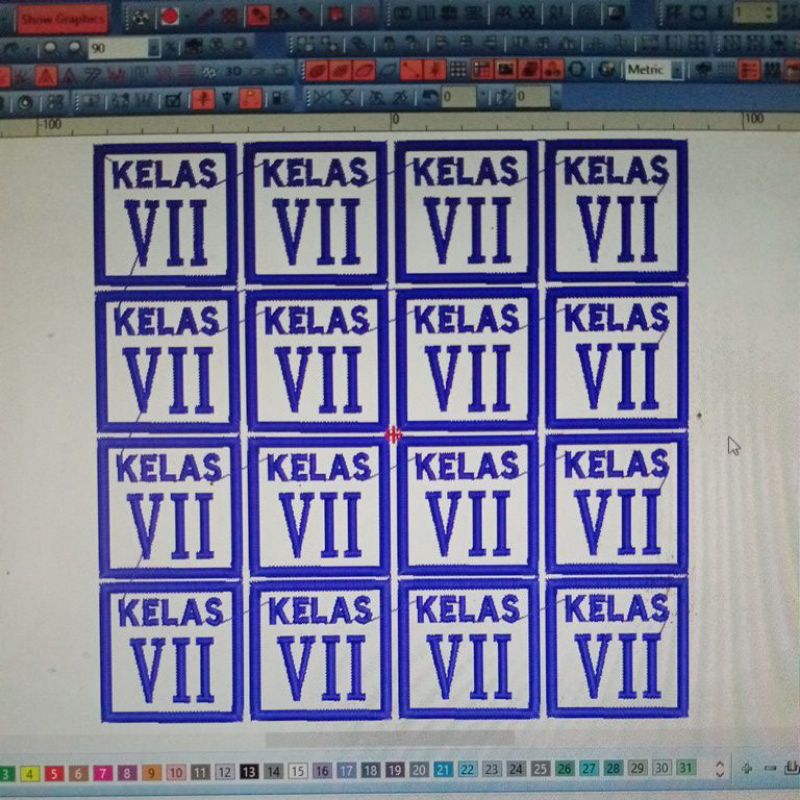 TANDA KELAS / PANGKAT KELAS BORDIR CUSTOM