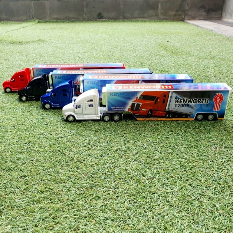 Diecast Kenworth T700 With Container Alloy Truck Miniatur Die-cast Truk Kontainer Box Kenworth T700 With Container