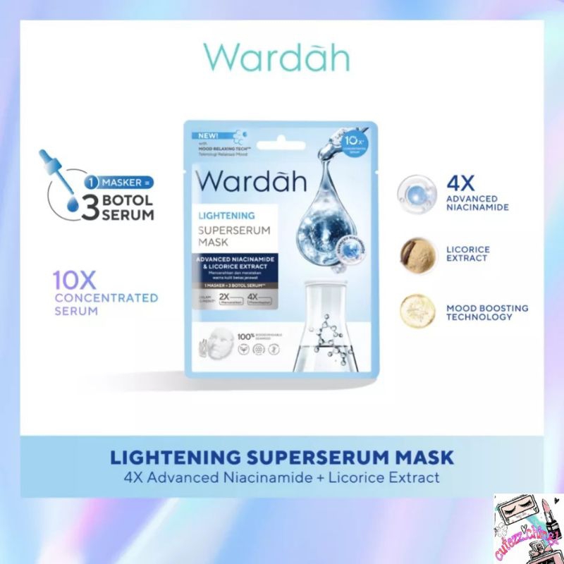 ☃️Cutezz_Ching1☃️Wardah Lightening SuperSerum Mask 20 ml