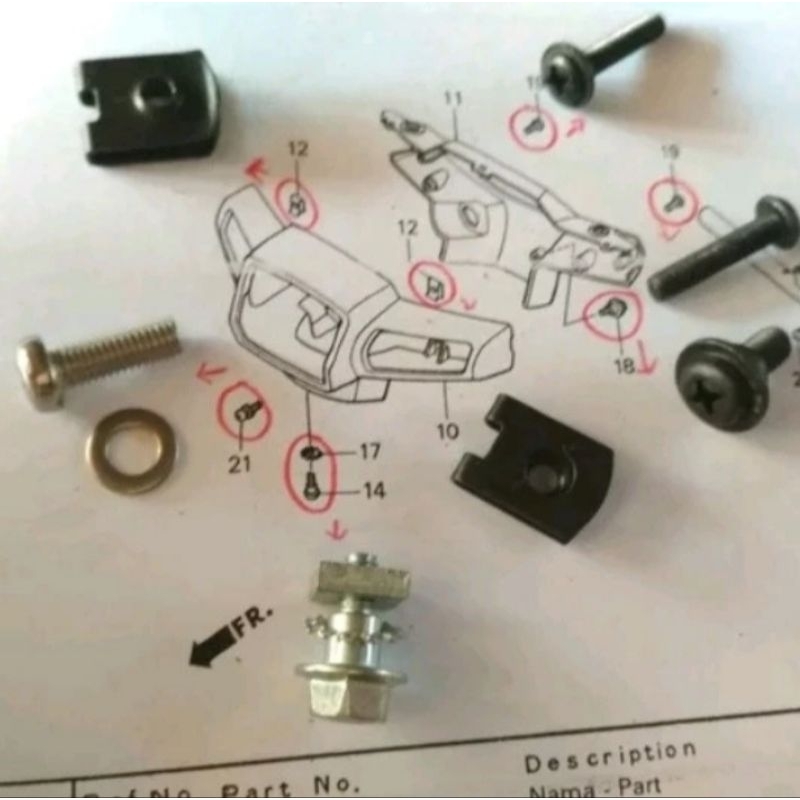 Baut Fullset Batok kepala Astrea Grand Bisa COD