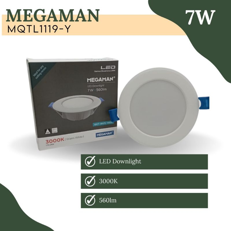 MEGAMAN Lampu Downlight LED MQTL1119 6500K 5W, 7W, 9W, 18W