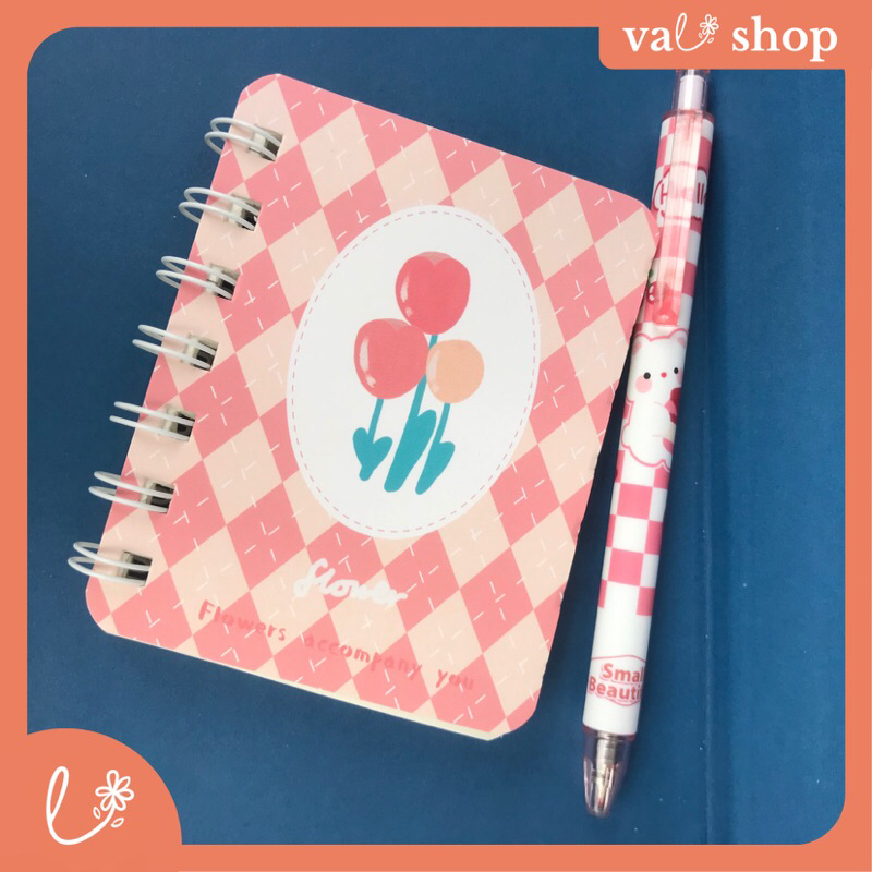 

(PAKET) Mini Notebook + Pen Gel Gemoy | Paket Murah Alat Tulis