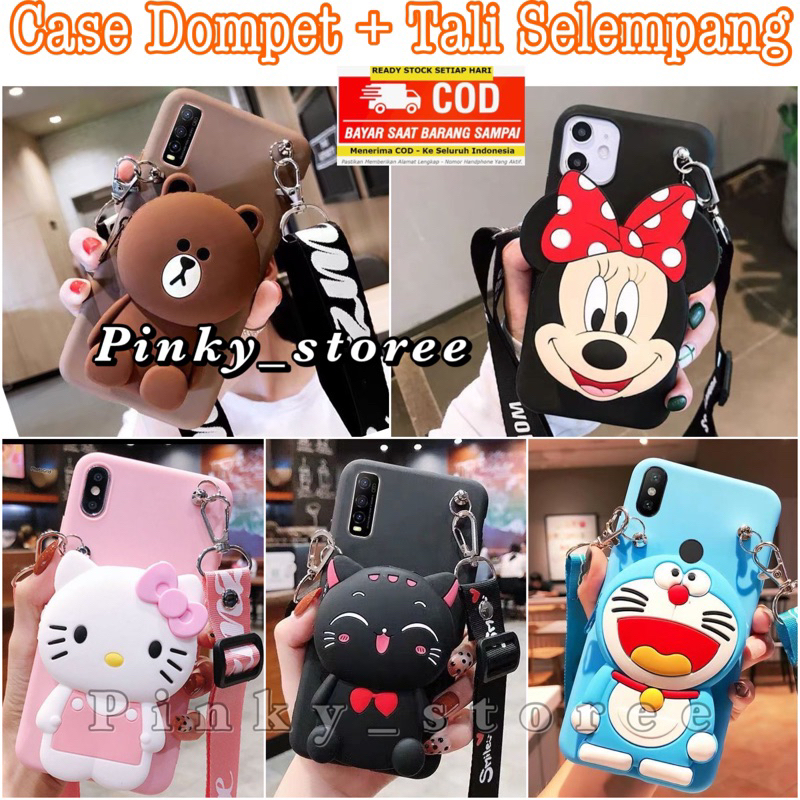 CASING SAMSUNG A14 5G/ A04E/ A04/ A13/ A23/ A03/ A03CORE/ A03S/ A32/ A12/ M12/ SOFT CASE DOMPET KOIN/ COIN + GANTUNGAN TALI SELEMPANG/ SILIKON TAS BONEKA/ KARTUN/ KARAKTER