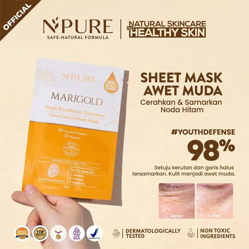 Npure Marigold Face Essence Sheet Mask