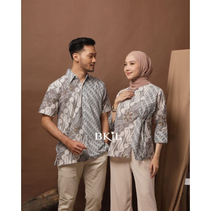 Seragam baju batik wanita modern - batik wanita - atasan batik wanita - batik kerja kantor - couple.