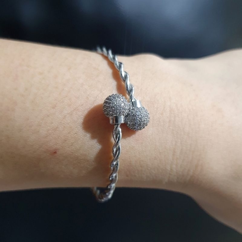 Gelang Premium lapis emas Silvet Anti karat anti alergi Gelang Zircon Mata kilau premium quality G75