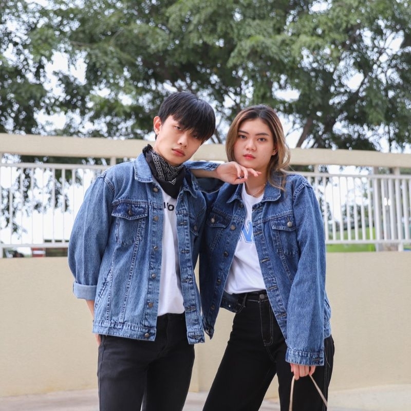 Jean Jacket Jeans Wanita Oversize