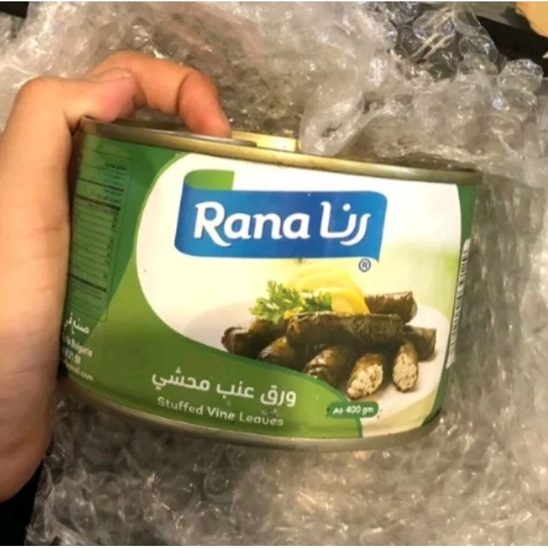 

Makanan Arab Daun Anggur isi Nasi Stuffed Vine Leaves 400gram merk Rana