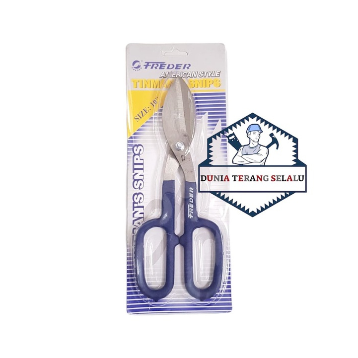 

Gunting Seng FREDER 8 in 10 in 12 in Gagang Karet AMERICAN STYLE 8" 10" 12" panjang 20 25 30 cm - Gunting Baja Ringan Gunting Besi Plat - American Style Tinman's Snip FDR