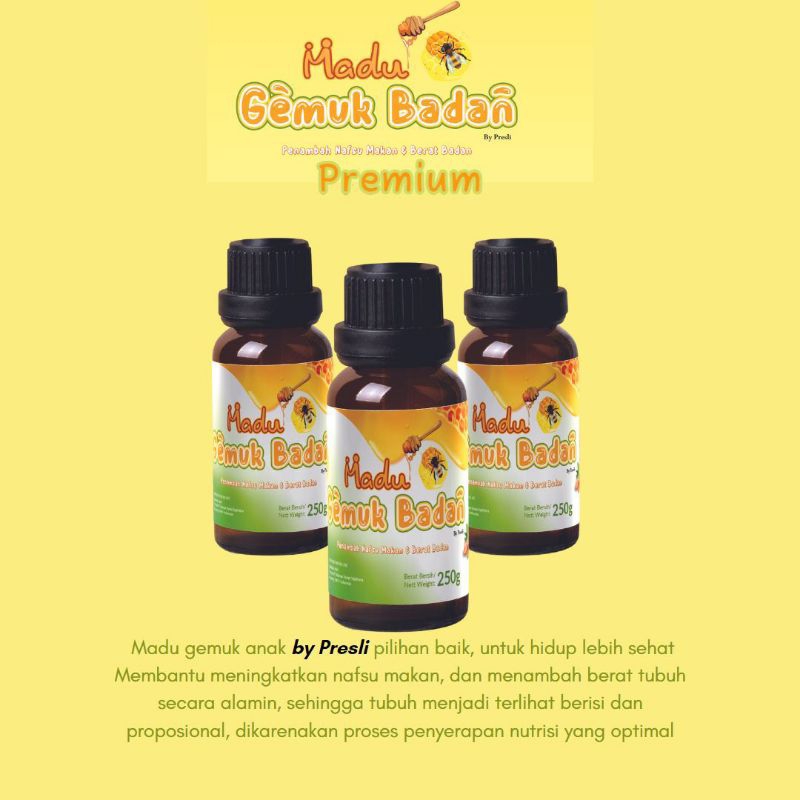 Madu Gemuk Badan By Presli ( 1 Botol Madu Gemuk Badan)