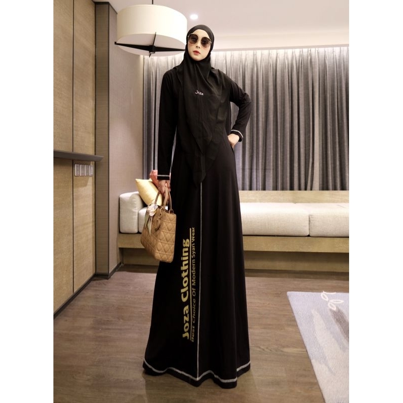 [JOZA CLOTHING] GAMIS SYARI TERBARU / DRESS SET " WILONA BLACK " By Joza Clothing