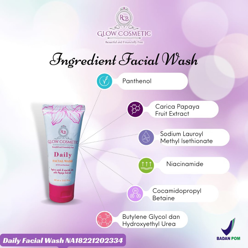 FREE GIFT - Original BPOM facial wash (sabun wajah) rcb glow