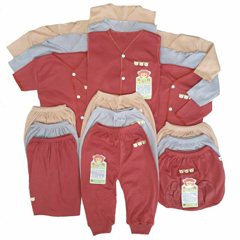 (18 Pcs) Baju Bayi Celana Bayi SNI Paket Perlengkapan Bayi Newborn E77 | Setelan Paket Lengkap Pakaian Bayi Baru lahir