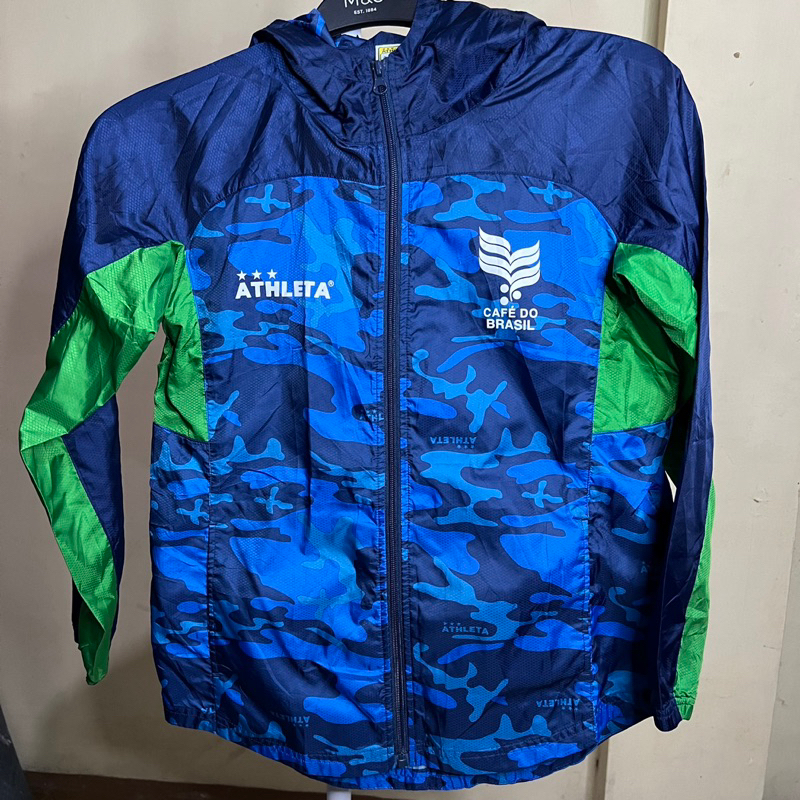 Thirft Jaket Running Merk Athleta Warna Navy Loreng Abri | Preloved | Second Murah