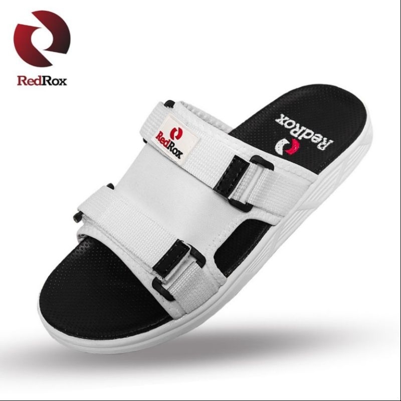 Sandal Pria Slip On REDROX V6 Hitam dan Putih