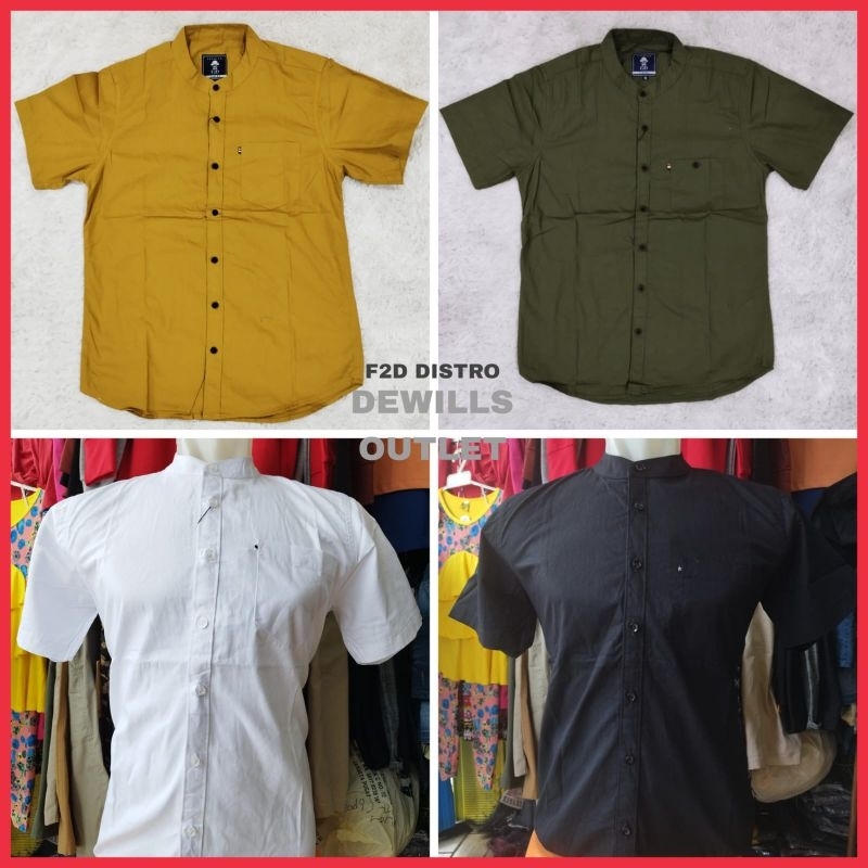 KEMEJA PENDEK F2D POLOS DISTRO KUALITAS PREMIUM.