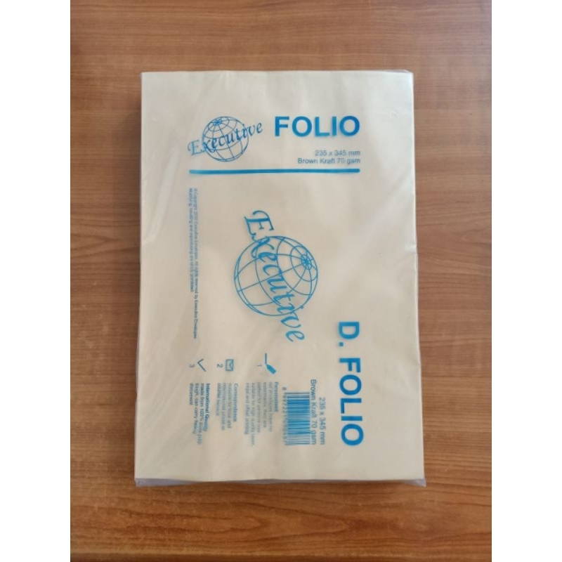 AMPLOP COKLAT FOLIO ISI 100 LEMBAR
