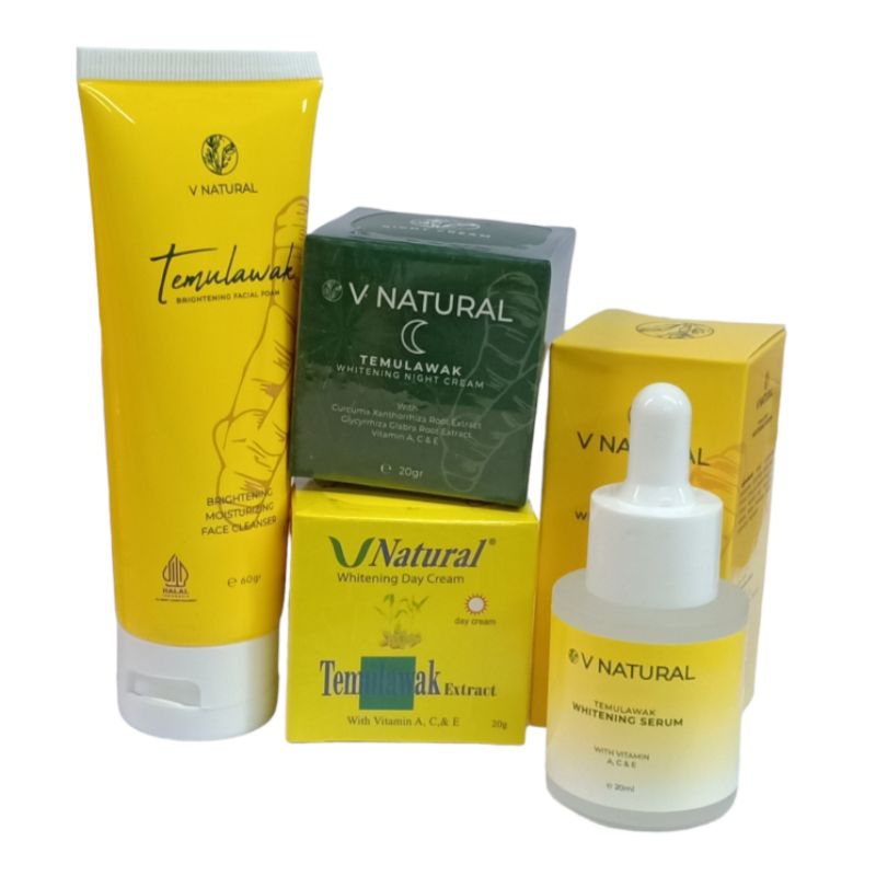 Paket Cream V Natural 4in1 Paket Lengkap - Cream S/M Serum Facial Foam 60gr