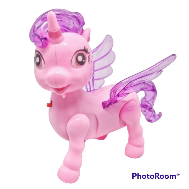 MAINAN KUDA PONI BISA JALAN DAN NYALA/MAINAN ANAK PEREMPUAN KUDA PONI NYALA/FREE BATRAI