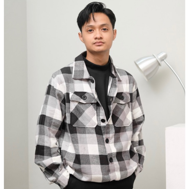 Flanel Overshirt / Kemeja Flanel Double Pocket