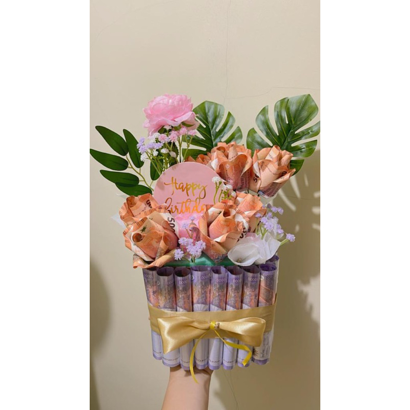 bucket bunga uang 100.000 - 1.000.000